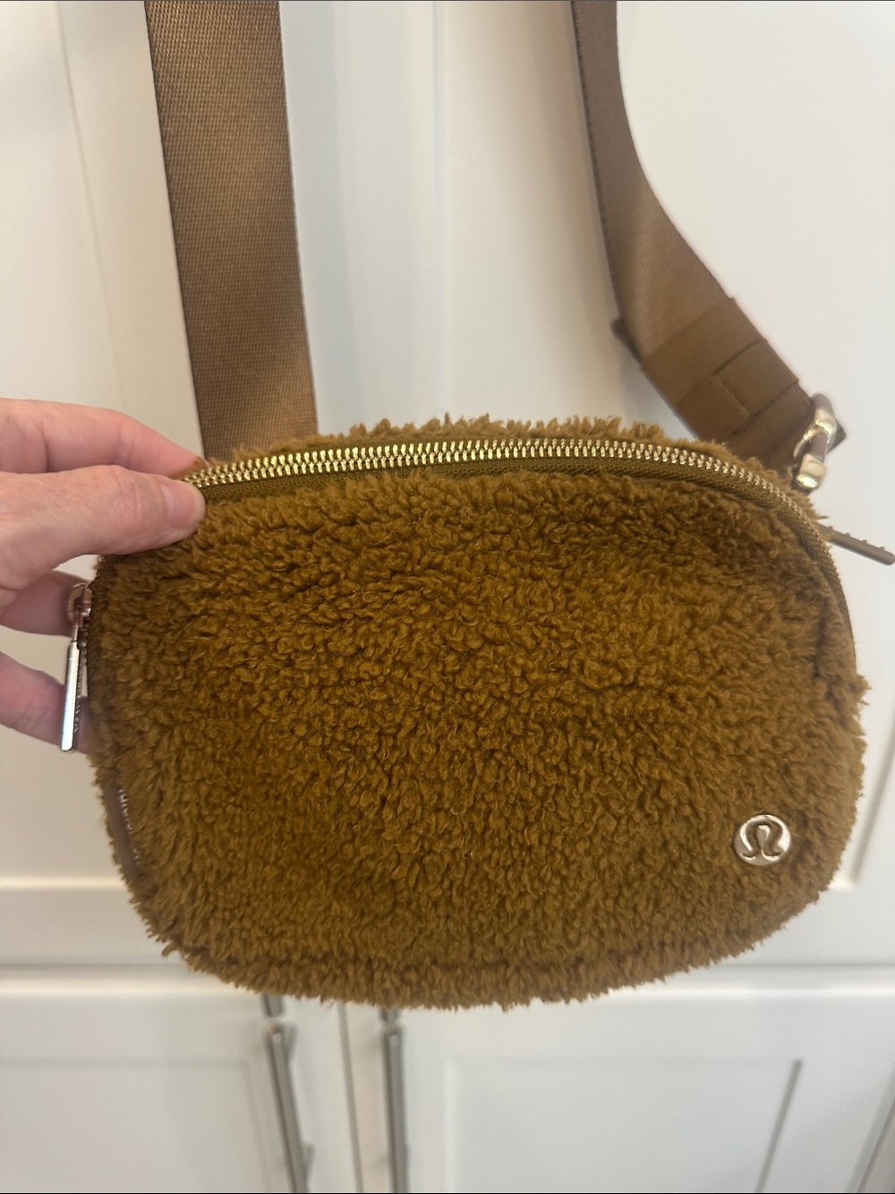 lululemon athletica Brown Sherpa Crossbody Pouch